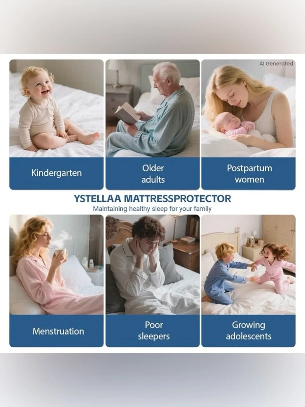 Waterproof Quilted Mattress Protector - Gray ,Twin XL,100% Waterproof, Up to 16